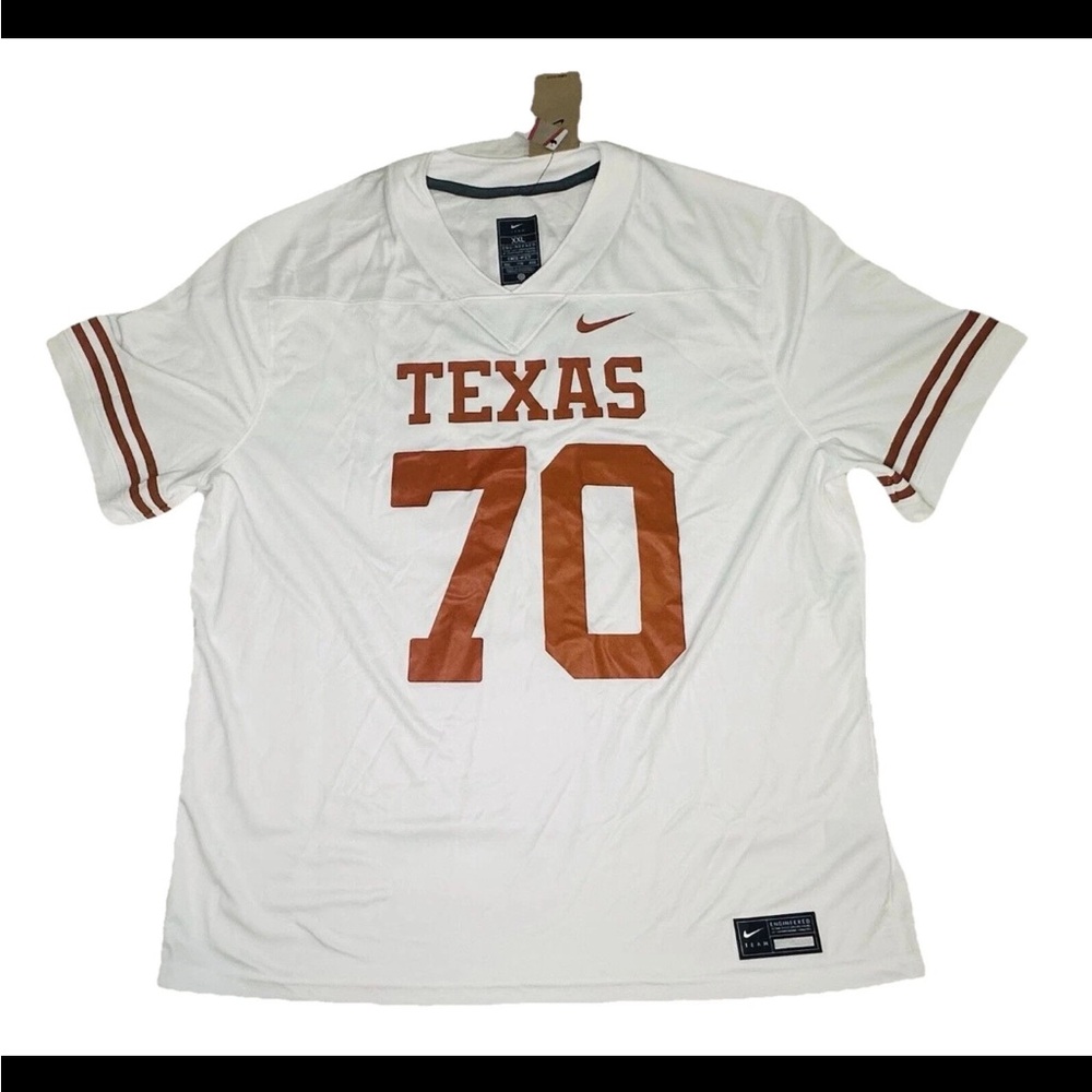 Nike UT Longhorns Football NCAA Personalized Ochoa #70 Icy‎ White Jersey XXL